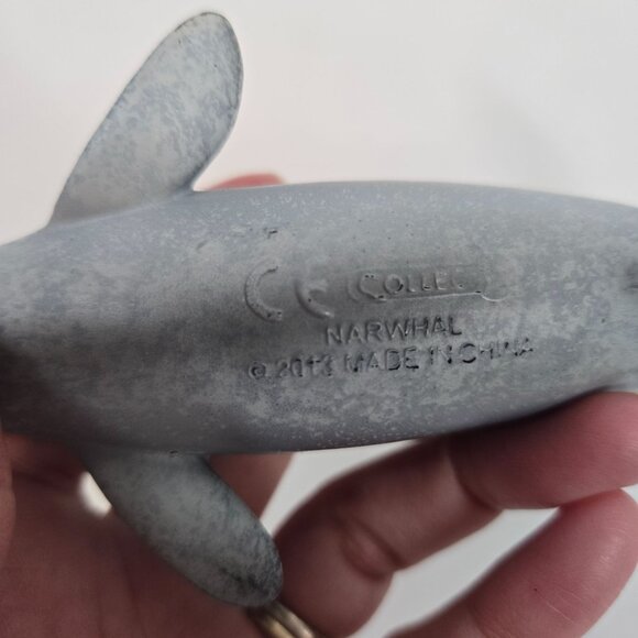CollectA Narwhal Figure Realistic Sea Creature Ocean Animals Toy 10.5" - Picture 8 of 10